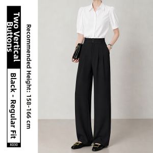 XIANYIJIAO | High Waist Slimming Black Work Pants