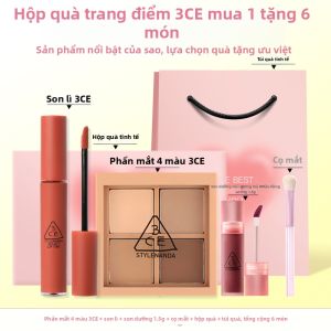 3CE | Bộ Trang Điểm Bóng Mắt Lì và Son Dưỡng