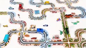 Kids High Quality Jigsaw Rail Car Track Jigsaw Set Childrens Vehicles Toy for Kids Boys and Girls