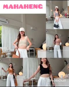💰 Mahahengcloset💰เสื้อกล้าม ครอปผู้หญิง  กล้ามไหมพรม กล้ามผญ ใส่สบายเนื้อนิ่ม ราคาถูก แฟชั่นเสื้อผ้า แฟชั่นผู้หญิง  (กั๊กไหมพรม)