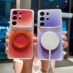 For Magsafe Magnetic Case for Samsung Galaxy S26 S25 Ultra S24 S22 Plus S23 FE A56 A36 A26 A16 A57 A37 A27 A17 A07 Stand Cover
