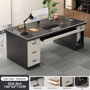 ZHUOHE | Bàn Làm Việc Văn Phòng Hiện Đại Có Khóa Cho Hai Người Dùng