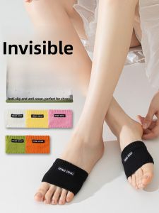 JINGCHI | Pure Cotton Summer Thin Half-Palm Sandal Socks For Women Separate Toe Breathable Invisible Slip-On Anti-Chafing Sport Style