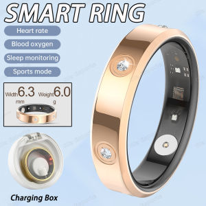 Ola Esporte Diamond Luxury Smart Ring Health Monitor Ip68 Waterproof Health Couple SmartRing Gift Sport Data Analysis BT Control