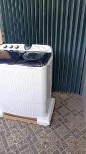 Mesin Cuci 2 Tabung POLYTRON PWM 1403 B Kapasitas Jumbo 14 KG