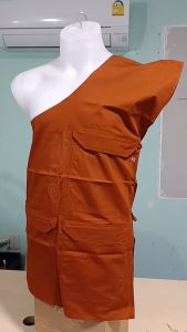 เสื้อ ผ้าพระ อังสะ 3 กระเป๋า ผ้าซัลฟลอไรท์ อังษะ พระ เณร เสื้อพระ สังฆภัณฑ์ (ร้าน เพื่อนบุญ)