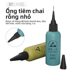 LANRUI 60ml Chai Dung Môi An Toàn ESD Có Nắp Đôi Chống Rò Rỉ Sửa Chữa Điện Thoại Di Động Công Cụ Phân Phối Dung Dịch Keo Cồn Tùy Chọn Hai Màu