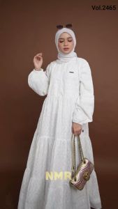 NMR Gamis Katun Bordir Vol 2465-1