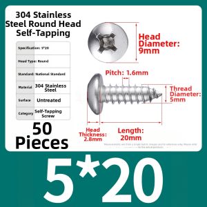 BAIRUITE | 304 Stainless Steel Self Tapping Screws