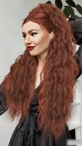 80CM Natural Fluffy Wool Curly Ponytail Wig Hair Extensions Corn Perm Long Hair Ponytail Wig Hair Easy To Wear And Easy To Care For Fashion Trend Invisible And Traceless Versatile For Everyday Use Multiple Colors Available