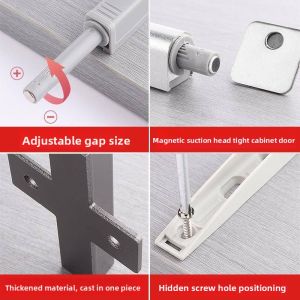 Automatic Press Type Cabinet Door Rebounder Handless Drawer Self Backer Closet Door Hidden Pull Handle Household Furniture