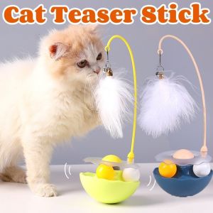 Cat Self Hi Toy Cat Teaser Stick Cat Playing Stick Feather Bell Cat Mint Ball Pet Interactive Toy