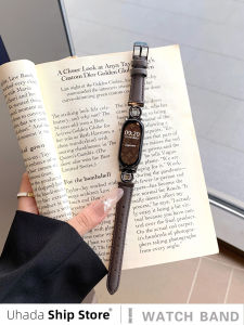 Uhada New Leather Bracelet for Xiaomi Band 8 7 6 9 Fashionable Womens Model Time Is on Your Side Intelligent Wristband Accessory