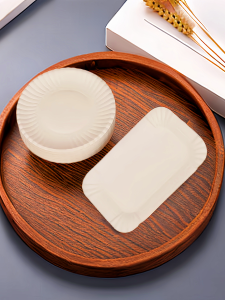 Disposable round Rectangular Paper Plate Dinner Plate Birthday Cake Plate Party Activity Environmental-Friendly Trial Tableware Paper Pallet