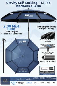 BENNUO | New Dual Bend Cane Umbrella for Outdoor Fishing