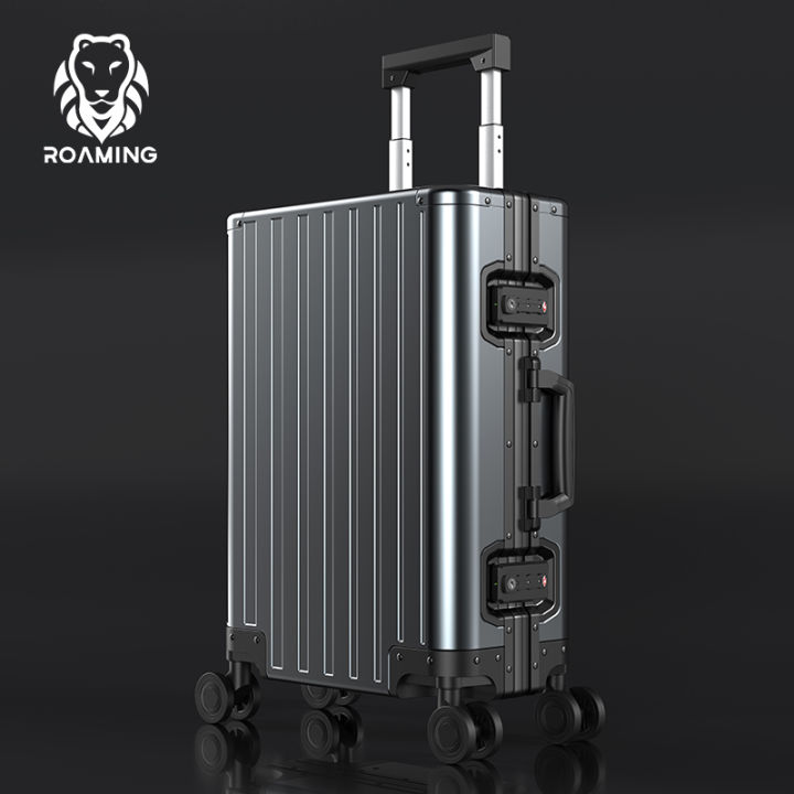 Roaming Aluminum Magnesium Alloy Luggage Mens And Womens 24 Aluminum Frame Universal Wheel 8015