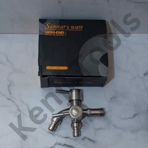 Kran Air Cabang 2 Stainless Multifungsi Cocok Untuk Mesin Cuci dan Dapur Tahan Lama dan Anti Karat