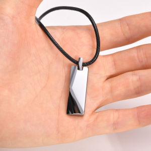 Kemstone Dây Sáp Thép Vonfram Mặt Dây Chuyền Hình Chữ Nhật Trang Sức Cho Nam