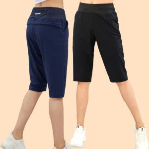 Ice Silk Quick Dry Running Sports Shorts Women Summer Thin Fitness Casual Loose Seven-Five Middle Pants Street Style High Waist with Pocket