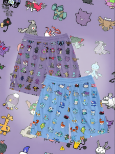 RuiYi | Quick Dry Casual Pokemon Character Beach Shorts for Boys Girls Kids