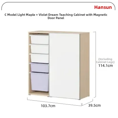 Hanssem | Learning and Storage Cabinet with Magnetic Drawing Board