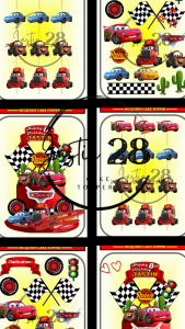 Mcqueen Cars Cake and Cupcakes Topper (Waterproof Machine cut) Disney Pixar Birthday Party Decorations