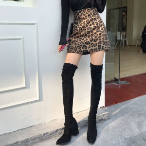 Gợi Cảm Leopard Print High Vòng Eo Vòng Hông Váy Vỏ Bọc Bum Ngắn Váy Phong Cách Đường Phố Polyester Vải Dáng Chữ A Thời Trang Mùa Hè Hình Bóng