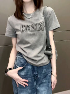 Summer New Womens Sweet And Spicy Style Casual Printed Short Sleeve Top Korean Version Creative Pattern Commute Regular Fit