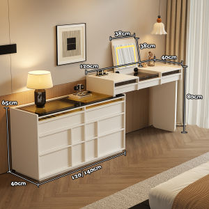Cream Style Flip-Top Vanity Dressing Table Modern Minimalist High-end With Storage