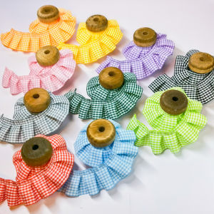 Multi-Color High Quality Chaoyang Plaid Pleated Lotus Leaf Lace Accessories Pet Scarf Home Decoration Fabric Craft Pillow Decoration