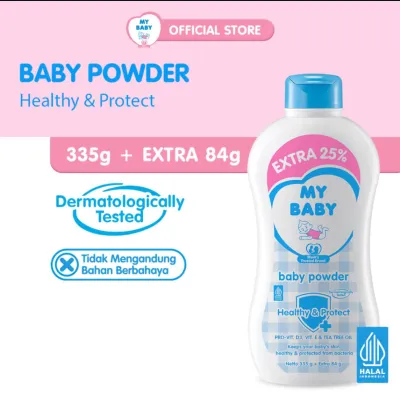 Bedak bayi My Baby jumbo 325g - Extra 25% - Sweet Floral (merah muda) dan Care & Protect (biru)
