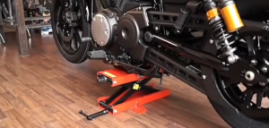 Motorcycle ATV Scissor Lift Jack 500KG Motorcycle Lift Platform Wide Deck Floor Jack Car Scissor Hoist Stand Repair Stand for Motorcycle ATV Dirt Bike 1100 LB Motorcycle Center Scissor Lift Jack Hoist Stand Bikes ATVs Scooter Crank Stand