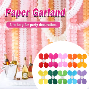 MaxPlus Paper Garland Bunting Banner Birthday Wedding Party Hanging Decoration 3 Meters