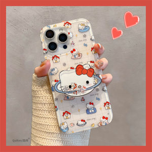 13/14/16 pro Max Creative Cartoon Full Cover Protective Case Female Style with Stand Anti-Fall Korean Cute Design