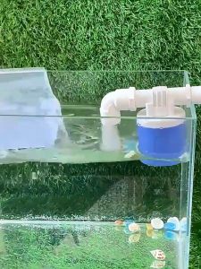 ลูกลอยควบคุมน้ําอัตโนมัติขนาด 1/2" 3/4" และ 1" สีฟ้าพลาสติกอย่างดี ทางน้ําออกมีงอ 90 แถม