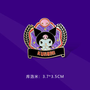 Sanrio | Anime Kitty Brooch Cartoon Badge Cinnamoroll Kuromi Pin Pompompurin My Melody Metal Enamel For Clothes Bag College Alloy Gifts