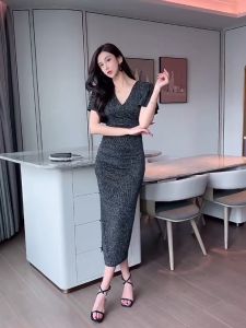 Đầm Ôm Body Dạ Hội Dự Tiệc Cô V Tay Bèo Cực Sang BEYEUSHOP - BY4558