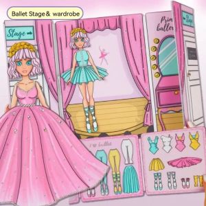 Paper Dolls Ballet Stage and wardrobe Dress Up Activity/mainan kertas patung/Mainan kanak_kanak/Kertas patung kanak/activities anak