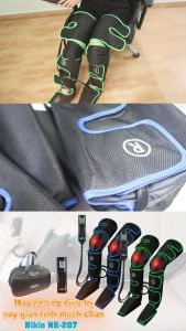 Máy Massage Nén Ép Trị Liệu Suy Giãn Tĩnh Mạch Chân Nikio NK-287 - Công nghệ Mát Xa Túi Khí Nắn Bóp Nhẹ Nhàng Kết Hợp Nhiệt Sưởi Ấm