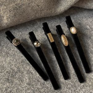 Black Flocking Duckbill Hair Clip Womens Hair Accessories Side Edge Hairpins Original Design Hair Accessories for Women