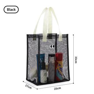 dailyMesh Storage Tote Bag Lovely Cartoon Eye Print Large Capacity Breathable Durable for School Work Beach Shopping