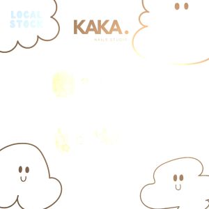 【Ready Stock】KAKAnails Handmade Aurora Flower Short Artificial Fake Nails Press-on DIY Set Kuku Palsu 手工穿戴甲金色小花短款 KK020