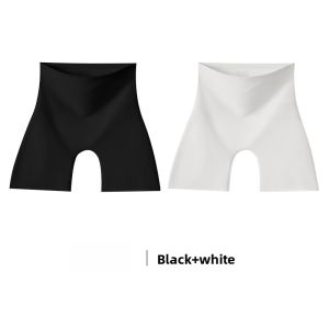 miiow | Ice Silk Seamless Safety Pants High Waist Womens Summer Bottoming Underwear Two-In-One Invisible Comfortable Briefs