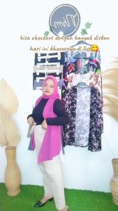 NHM Celana Wanita Boyfriend Kantong Depan Cargo Dotty Pants