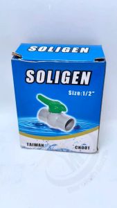 Stop Kran PVC 1/2\\\"in Ball Valve 1/2\\\"Inchi Pvc SOLIGEN/ Stop Keran PVC Sambungan Pipa Pvc Bahan tebal
