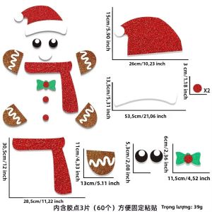 Cây Giáng Sinh Ông Già Noel Nai Sừng Tấm Dán Cửa Sổ Giáng Sinh Trang Trí Tiệc Tại Nhà Trang Trí Tường Cửa Trang Trí Lễ Hội Yêu Tinh Người Tuyết Ngày Lễ Đề Can
