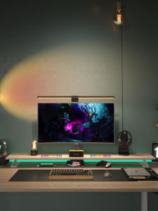 Desktop Computer Monitor Riser Office Desk Storage Rack Notebook Elevation Support Bracket Metal Density Board Modern Simple