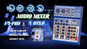 AUIDO mixer Mixing Console F4PRO  4Channels Support Bluetooth/MP3/USB 12V Power Supply Professional Mixer
