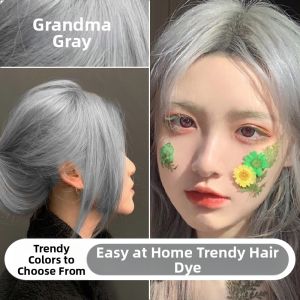 Gray Shade Plant-Based Hair Dye Cream Home Use