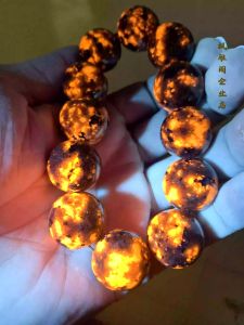Natural Ore Mineral Flame Stone Hand Bracelet Square Nai Stone Female Model Original Stone Talisman Beads Premium Bracelet for Couples